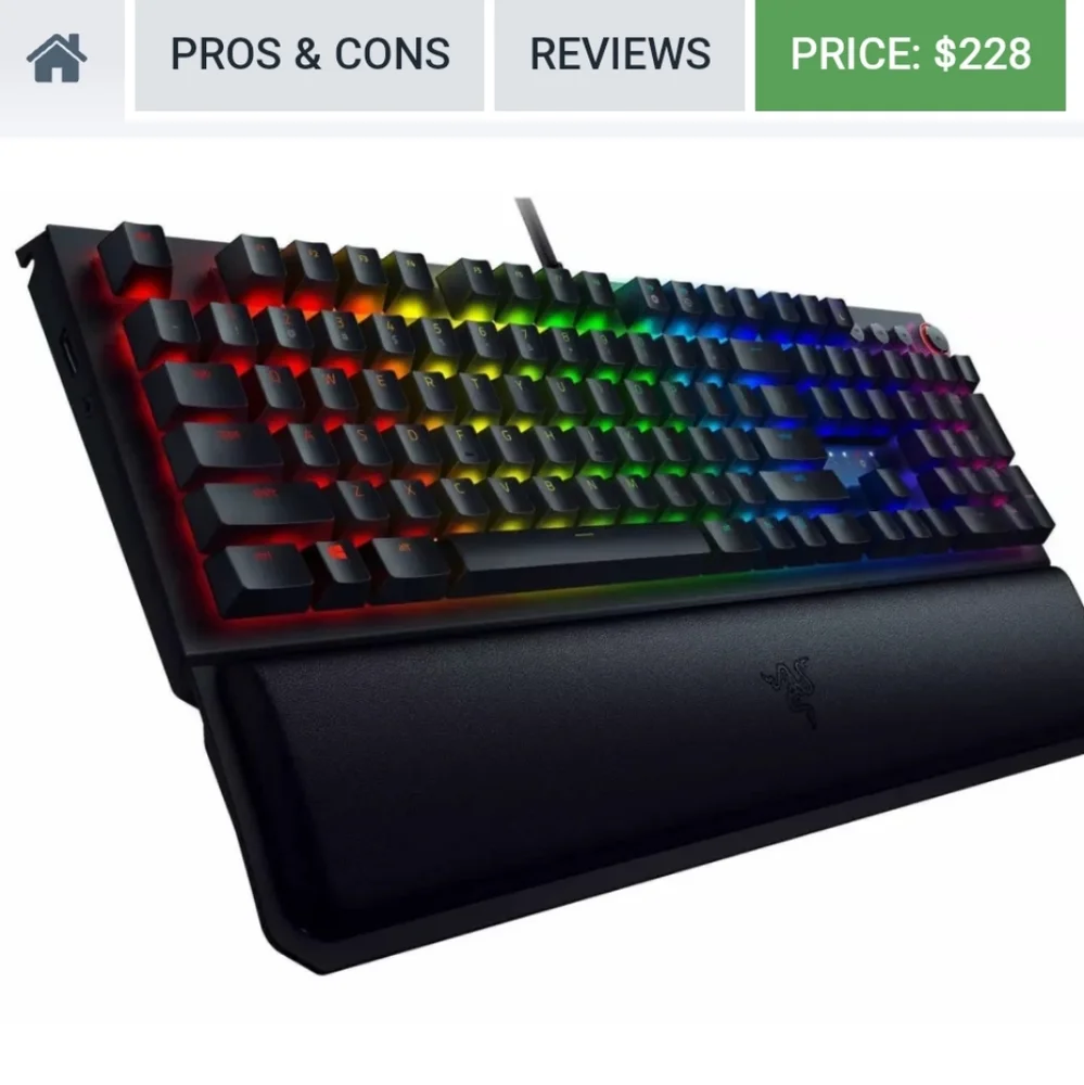 Razer Blackwidow Elite Keyboard Mechanical Gaming Tournament Grade
